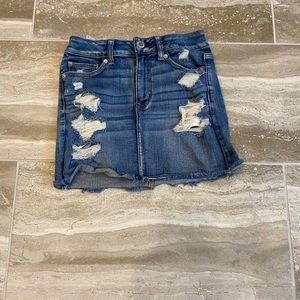 American Eagle distressed mini skirt